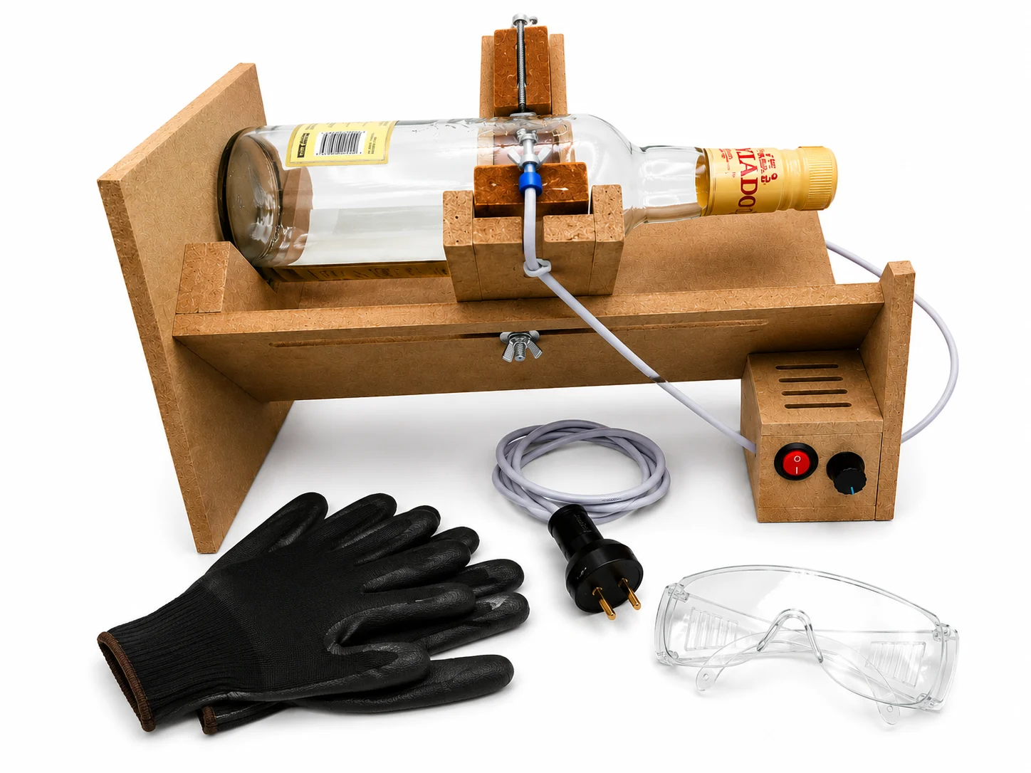 Máquina y accesorios en fotografía del producto